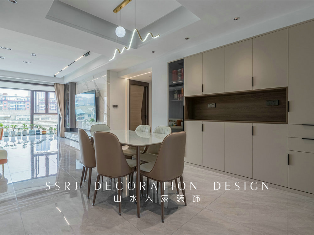 金龍花園135平現代風格裝修效果圖