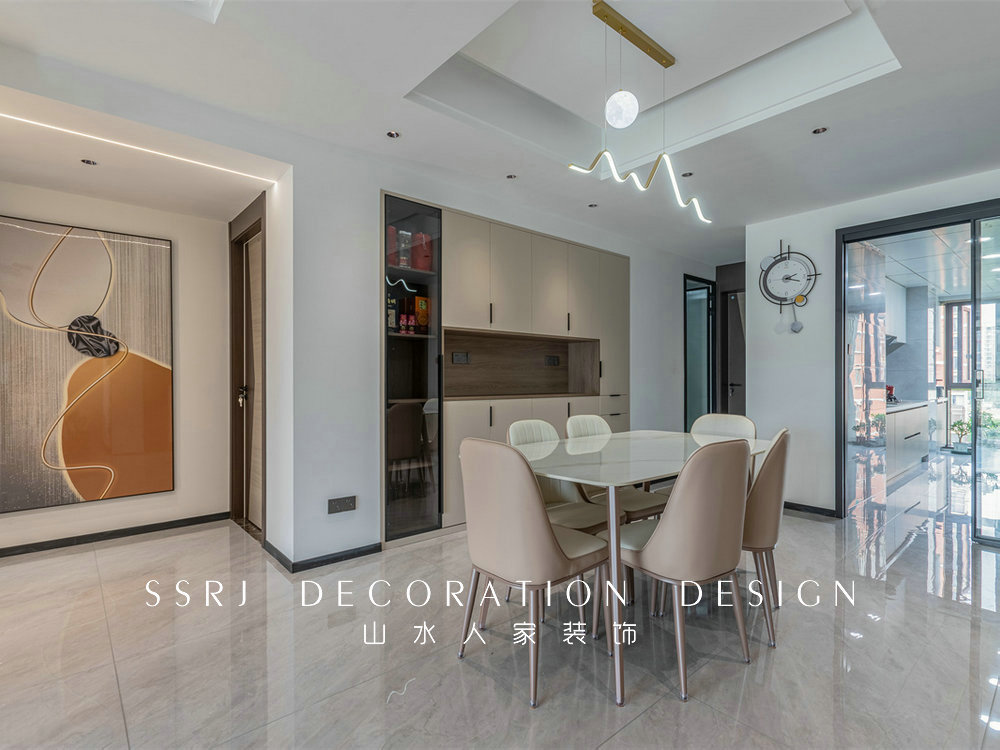 金龍花園135平現代風格裝修效果圖