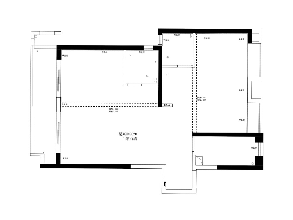 融創望江府115平現代奶油風格裝修效果圖