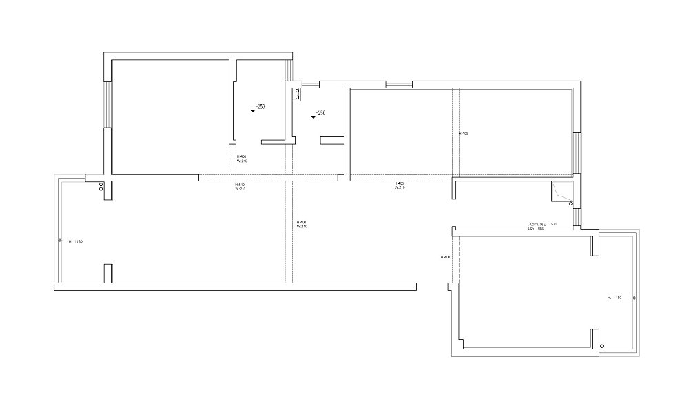 鵬程天地匯160平現代輕奢風格裝修效果圖