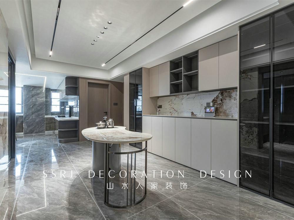 鵬程天地匯160平現代輕奢風格裝修效果圖