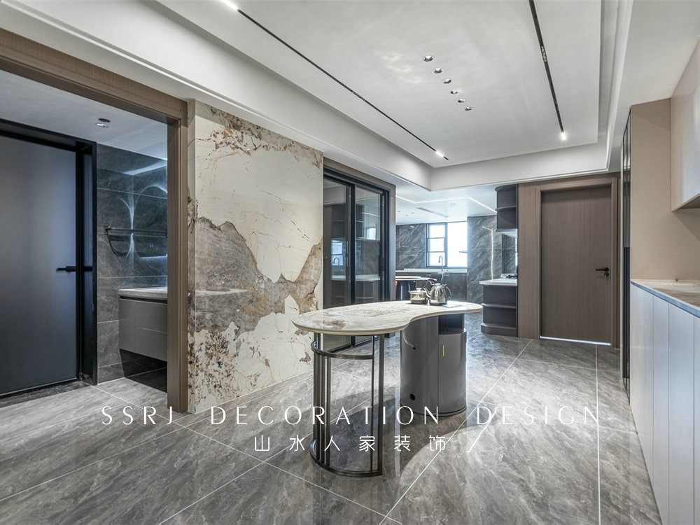 鵬程天地匯160平現代輕奢風格裝修效果圖