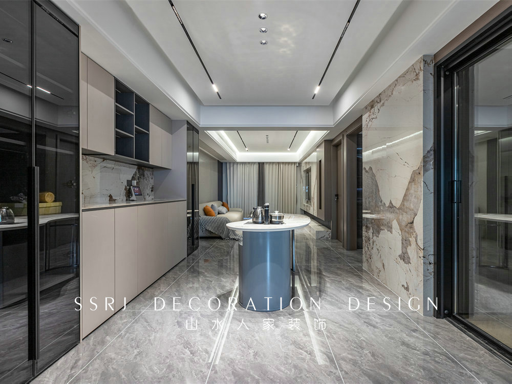 鵬程天地匯160平現代輕奢風格裝修效果圖