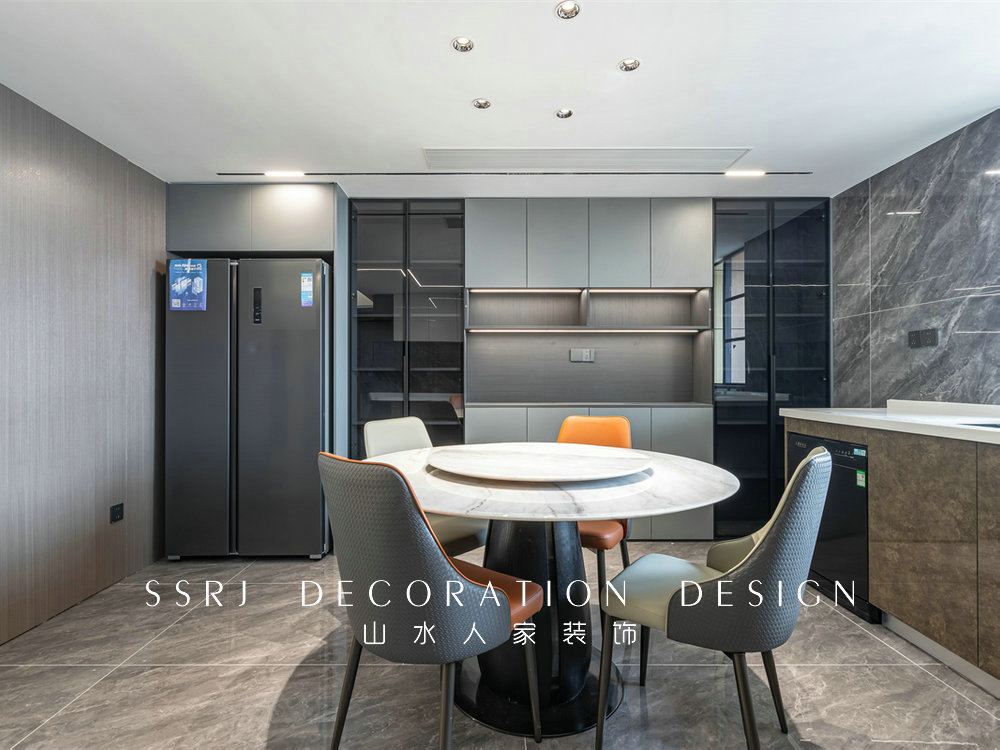 鵬程天地匯160平現代輕奢風格裝修效果圖