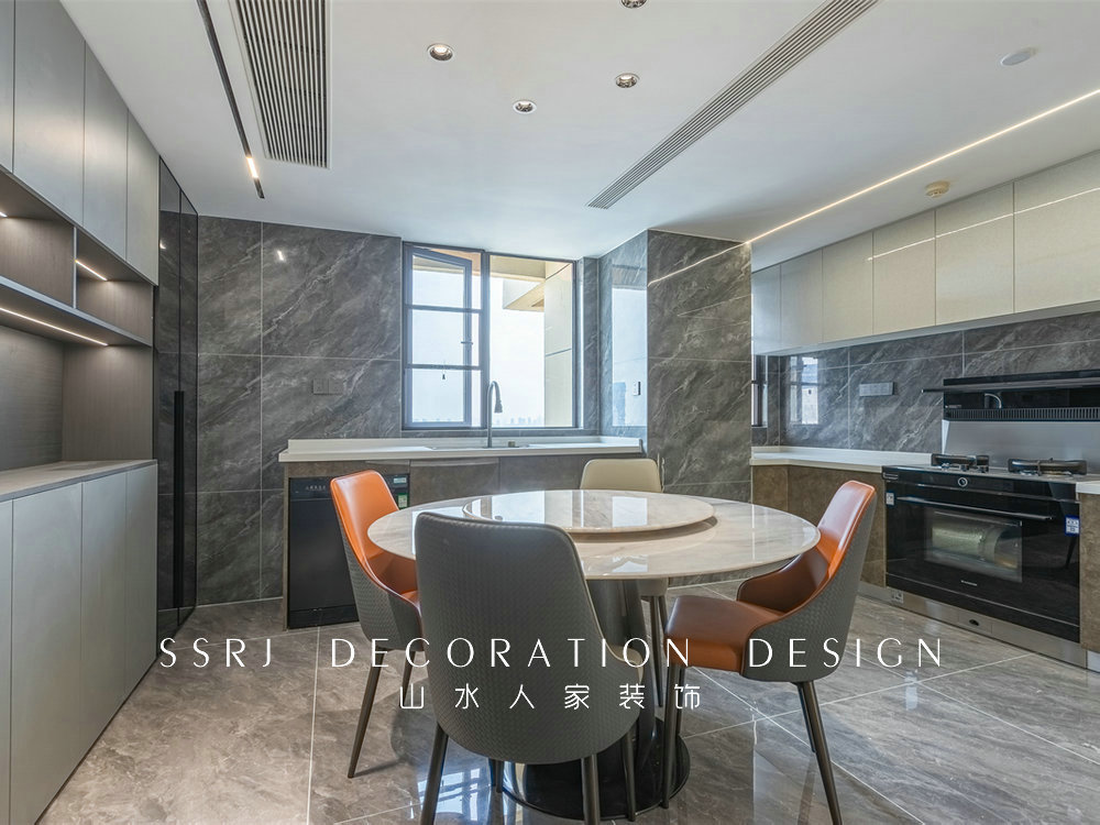 鵬程天地匯160平現代輕奢風格裝修效果圖