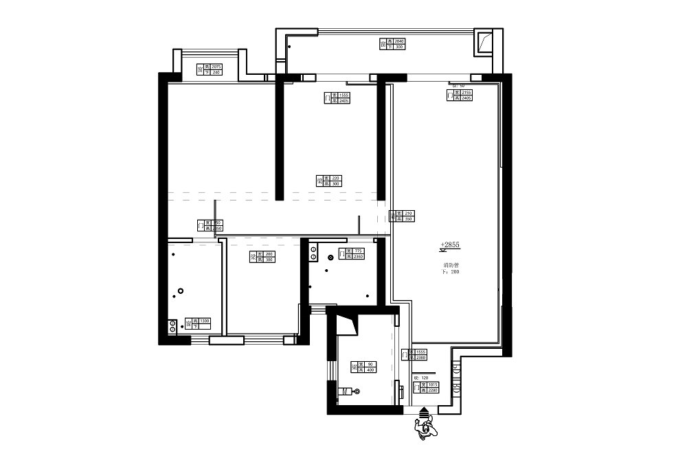 融創望江府113平現代簡約風格裝修效果圖