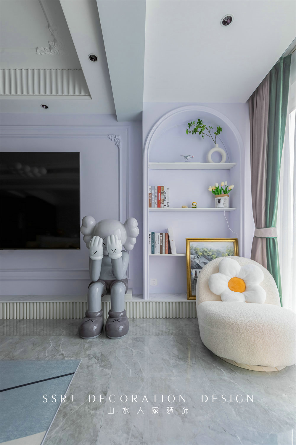 萬豪世紀天街143平現代法式風格裝修效果圖