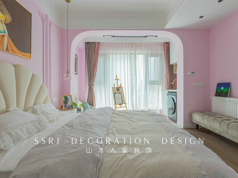 萬豪世紀天街143平現代法式風格裝修效果圖