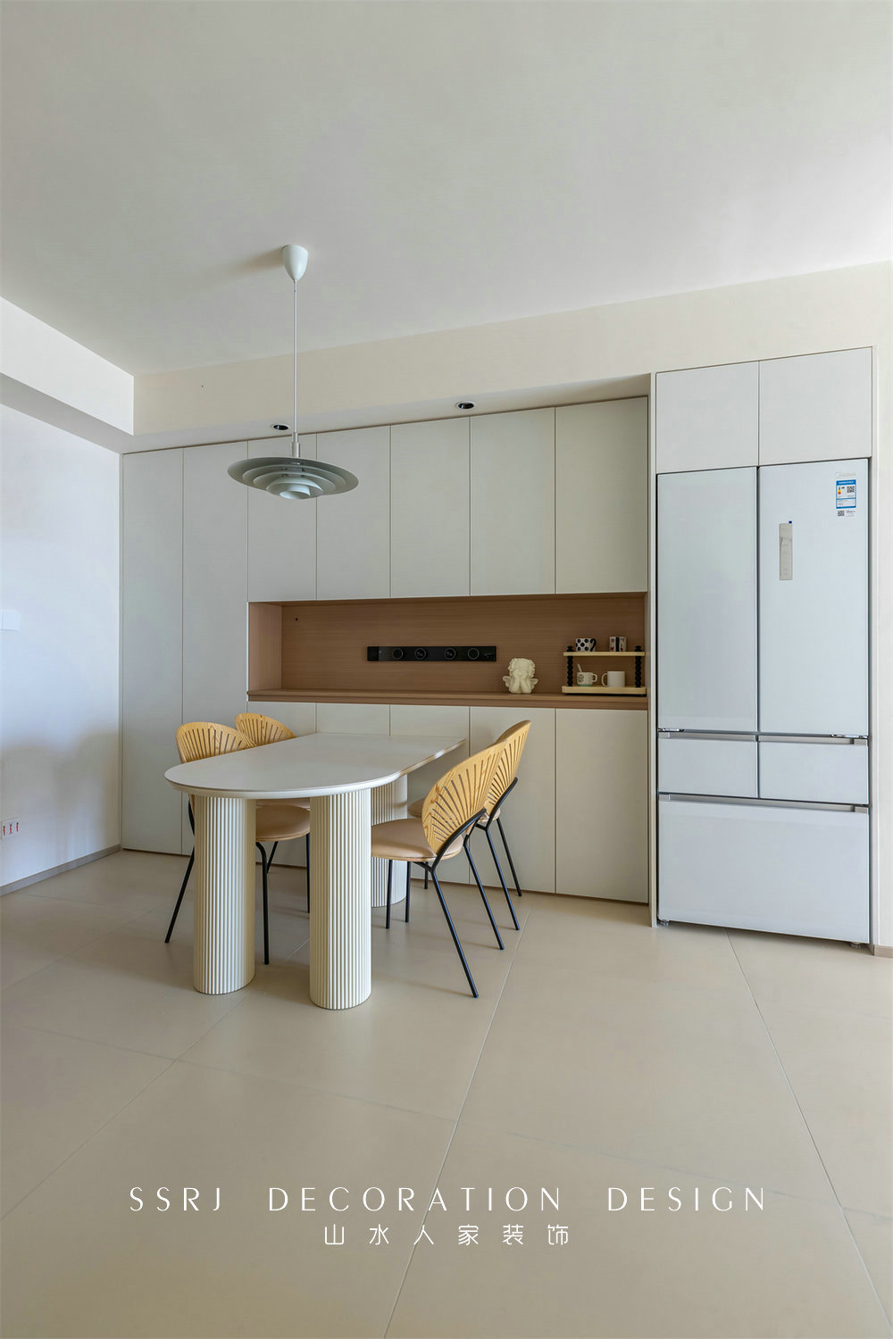 中建鉑公館106平簡約奶油風格裝修效果圖