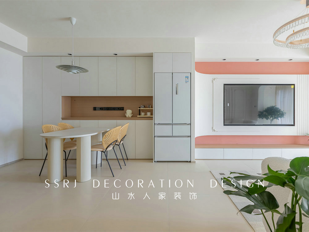 中建鉑公館106平簡約奶油風格裝修效果圖