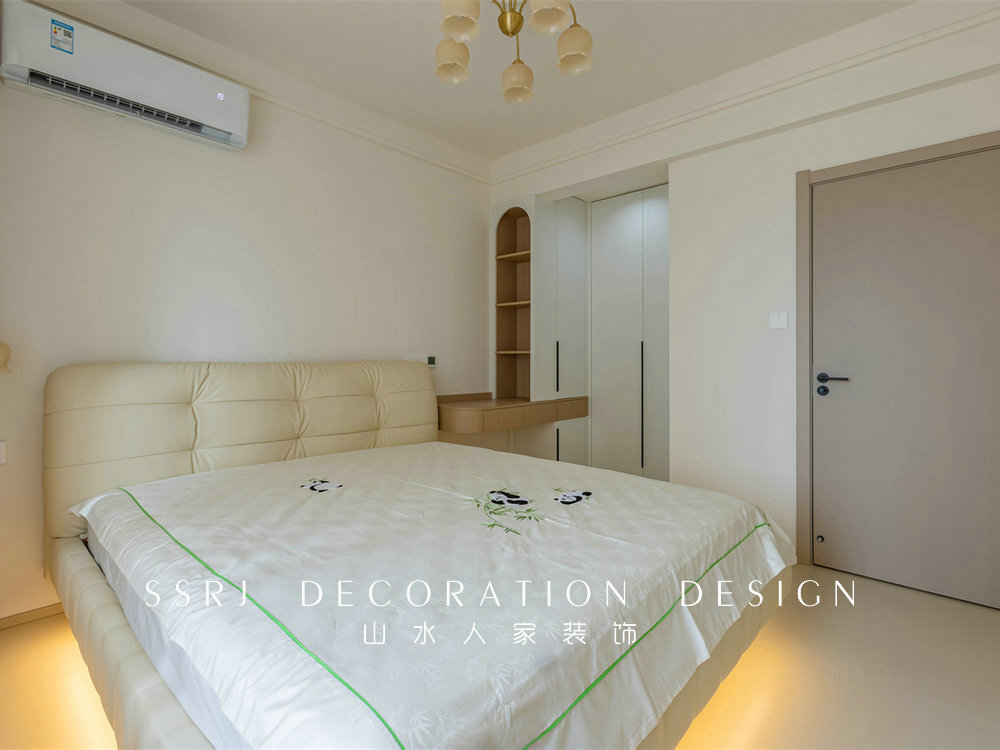 中建鉑公館106平簡約奶油風格裝修效果圖