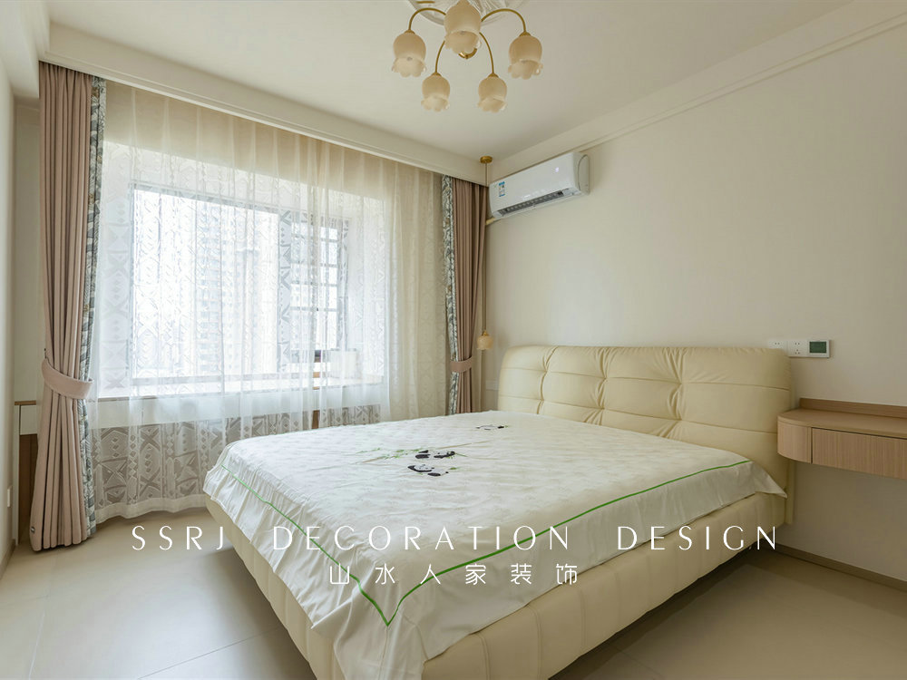 中建鉑公館106平簡約奶油風格裝修效果圖