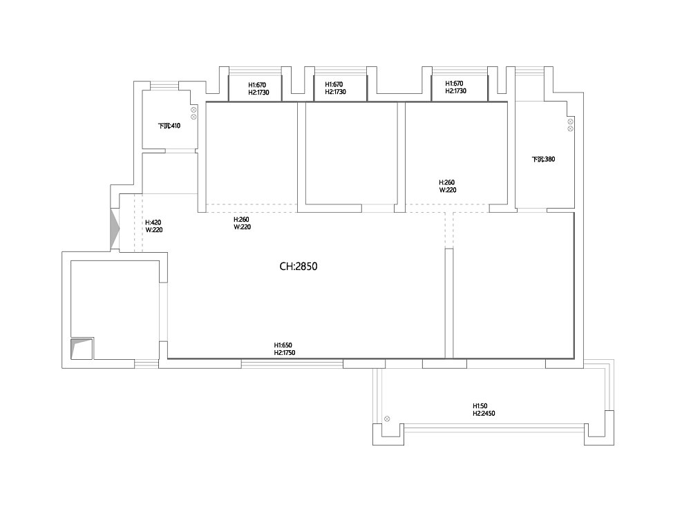 金橋璟園129平現代風格裝修效果圖