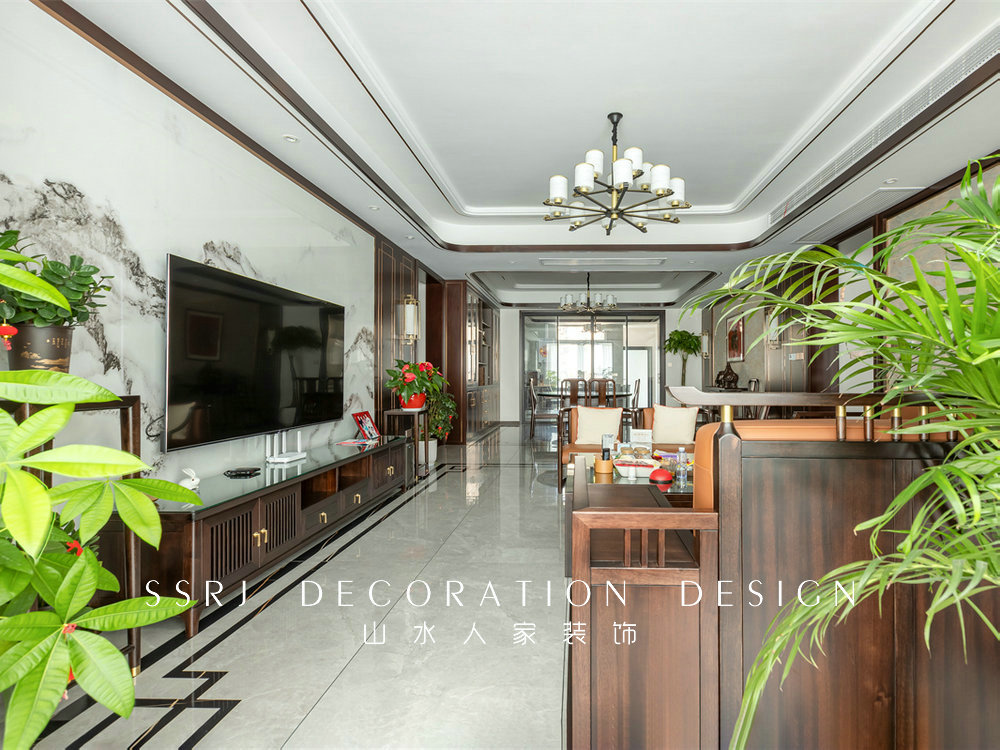 紐賓凱錦城280平新中式風格裝修效果圖