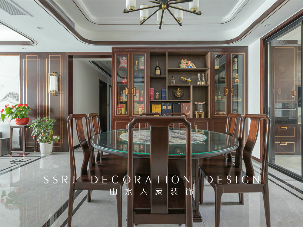 紐賓凱錦城280平新中式風格裝修效果圖