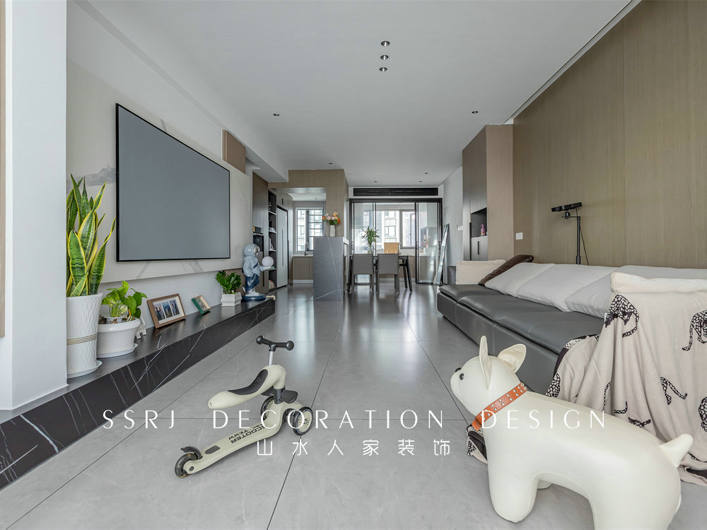 地鐵盛觀尚城116平現代風格裝修效果圖