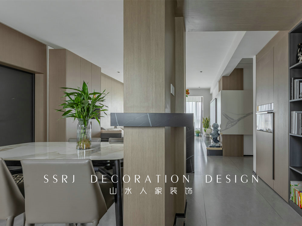 地鐵盛觀尚城116平現代風格裝修效果圖