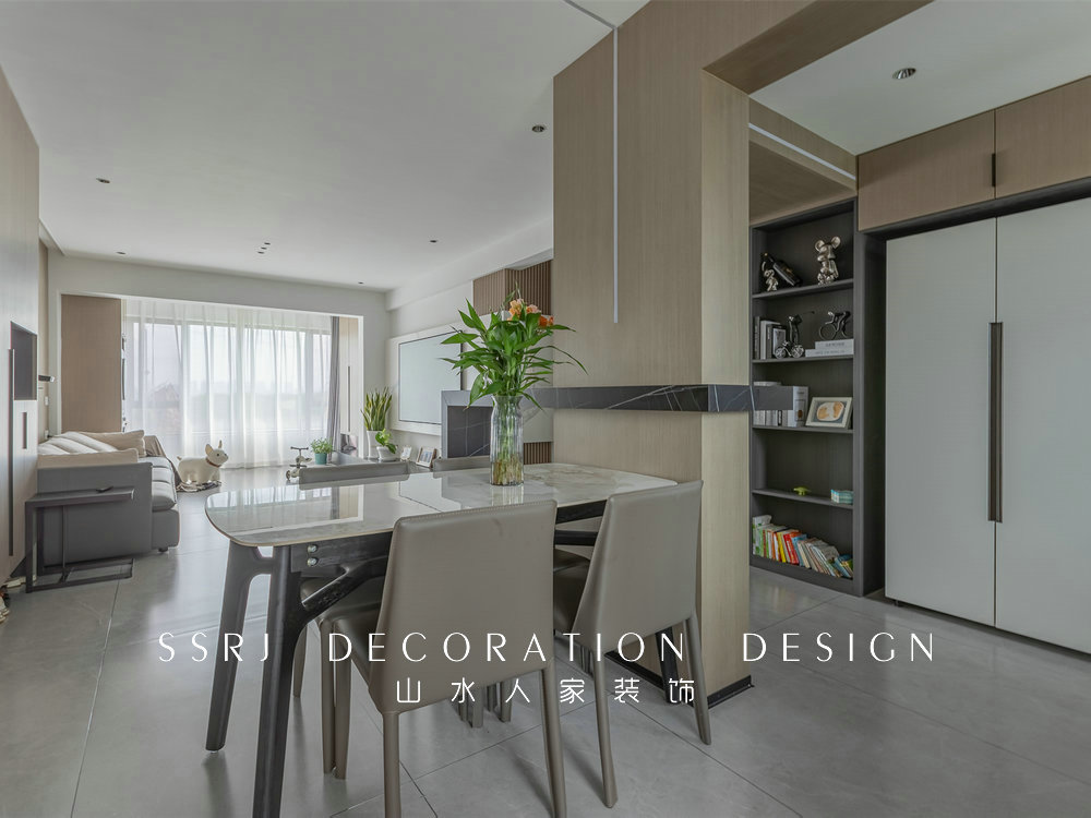 地鐵盛觀尚城116平現代風格裝修效果圖