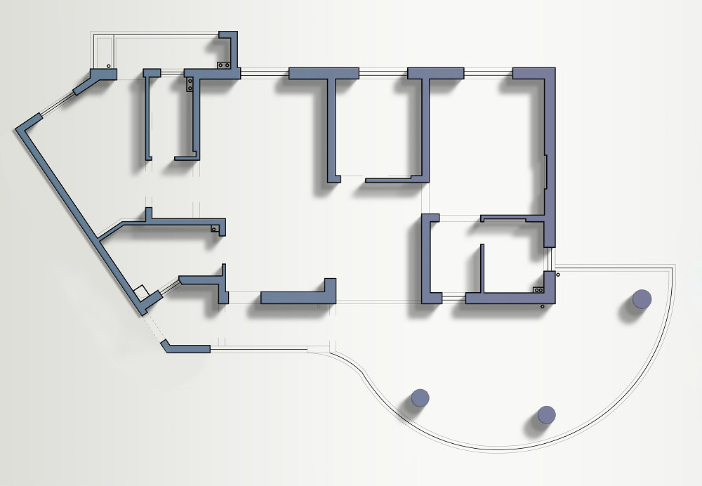 國博新城泊雅居160平美式輕奢風格裝修效果圖