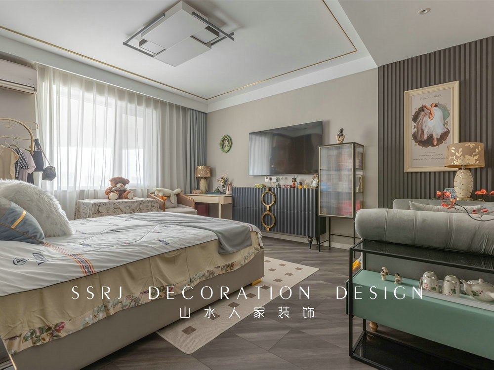 國博新城泊雅居160平美式輕奢風格裝修效果圖