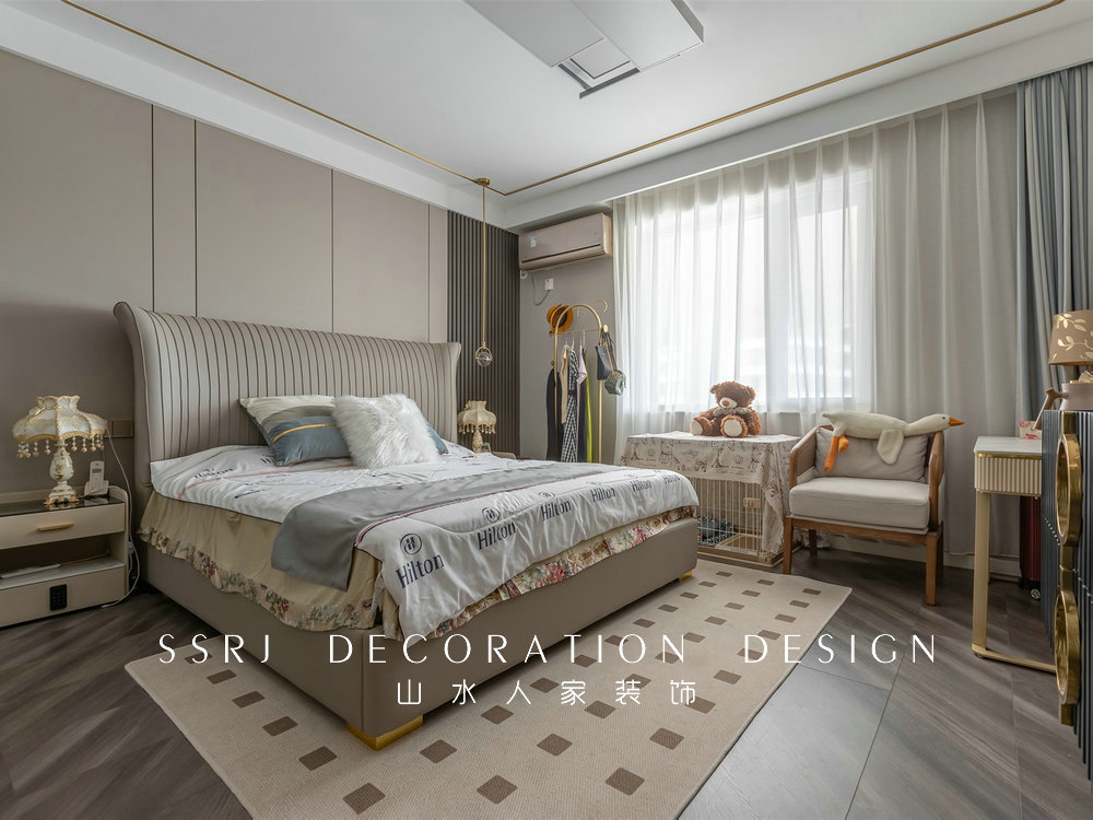 國博新城泊雅居160平美式輕奢風格裝修效果圖