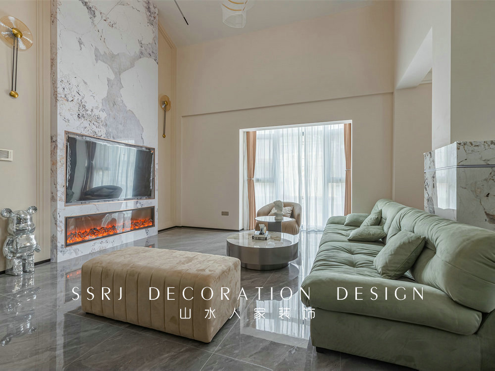 香江花園300平復式現代風格裝修效果圖