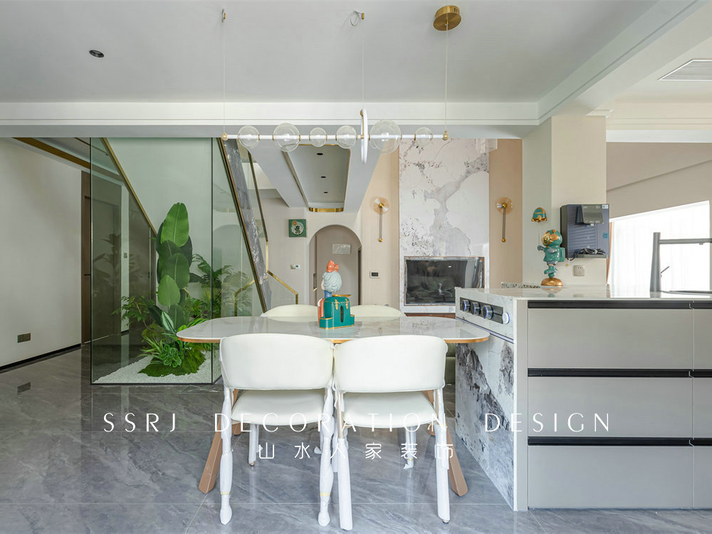 香江花園300平復式現代風格裝修效果圖