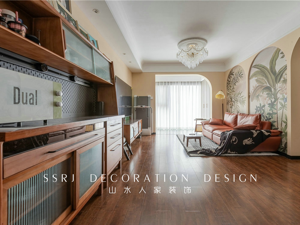 地鐵時代云上城88平中古風格裝修效果圖