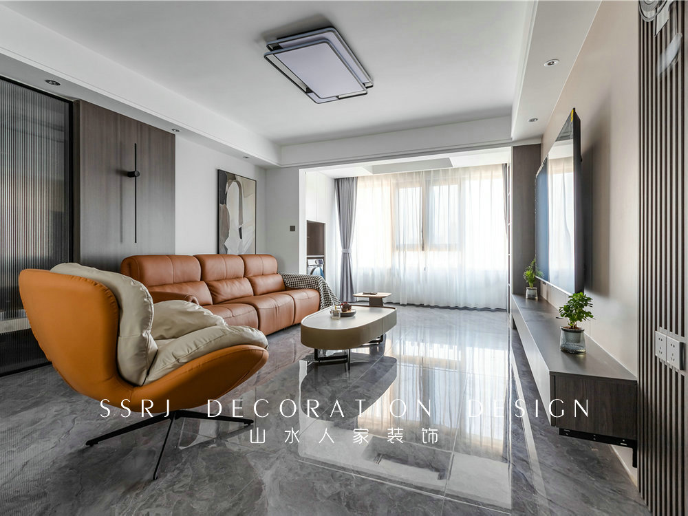 東方尚錦140平現代風格裝修效果圖