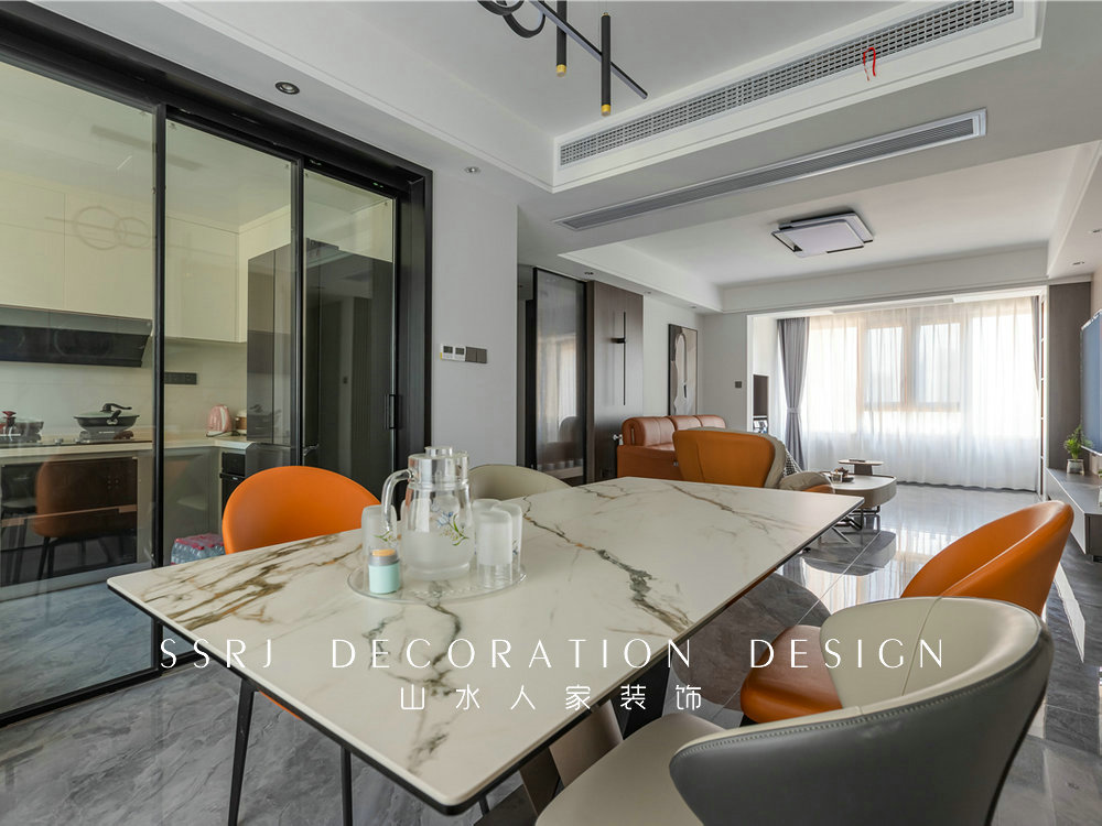 東方尚錦140平現代風格裝修效果圖