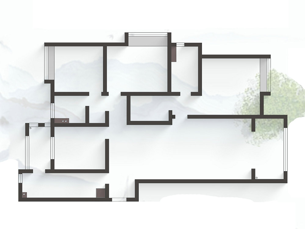保利時代160平現代風格裝修效果圖