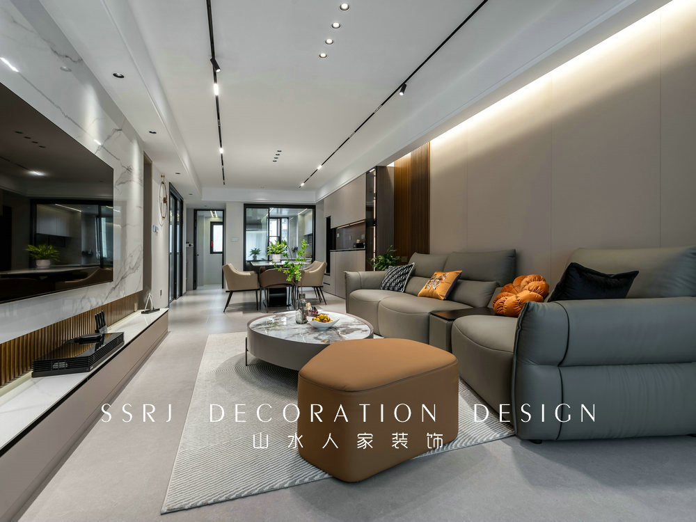 雙墩社區130平現代風格裝修效果圖