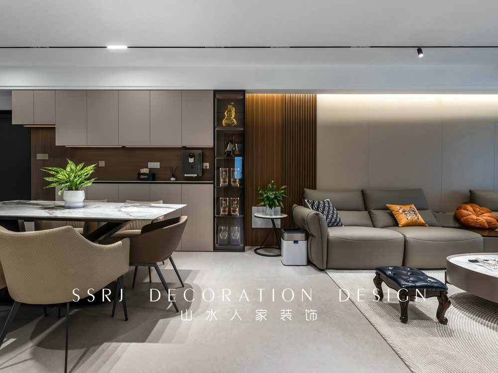 雙墩社區130平現代風格裝修效果圖