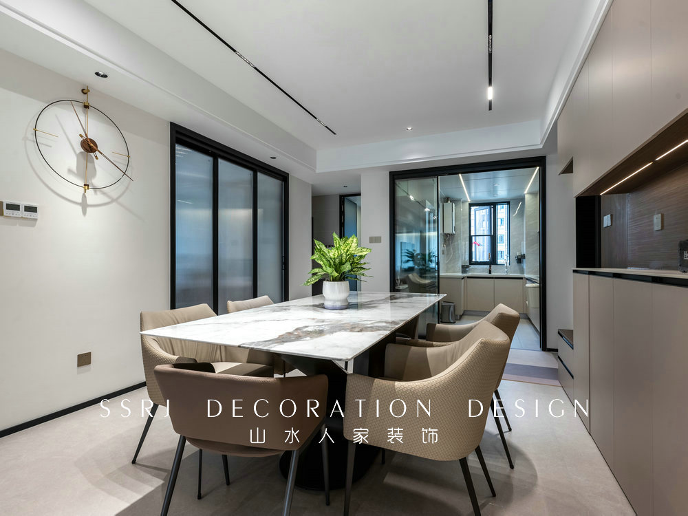 雙墩社區130平現代風格裝修效果圖