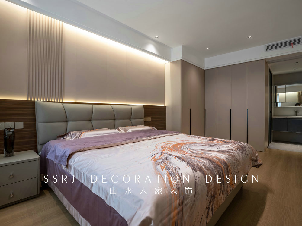 雙墩社區130平現代風格裝修效果圖