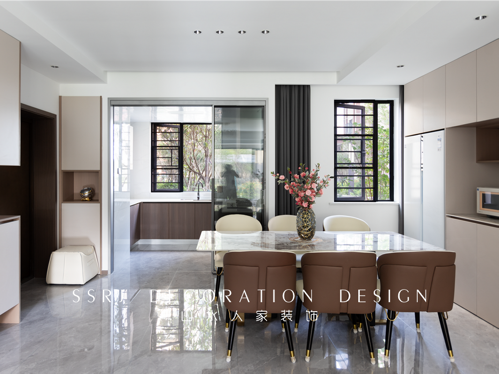 百秀城140平現代風格裝修效果圖