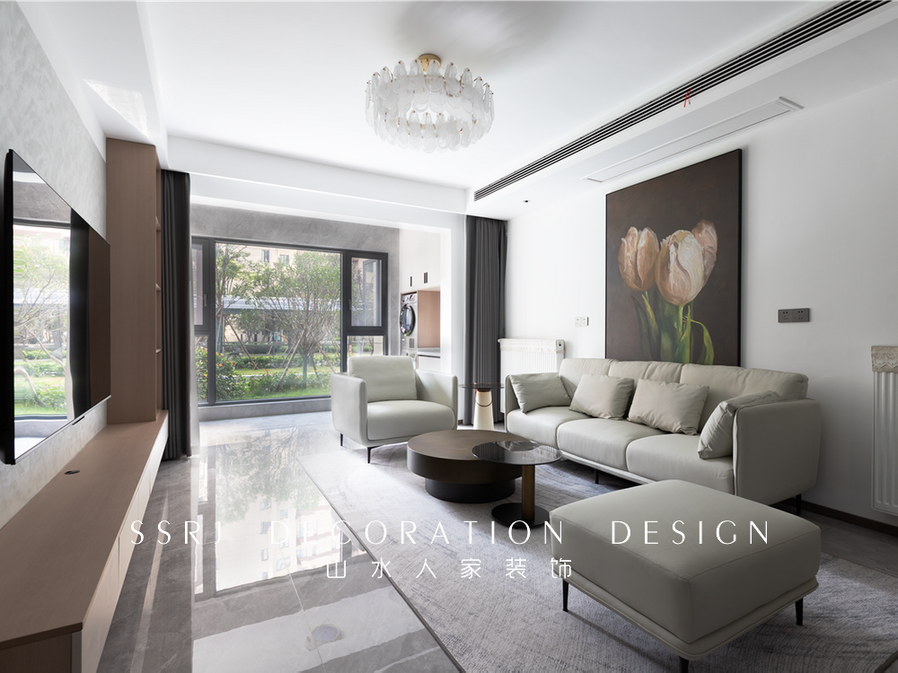 百秀城140平現代風格裝修效果圖