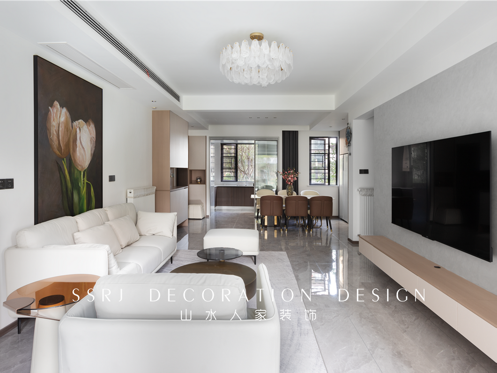 百秀城140平現代風格裝修效果圖