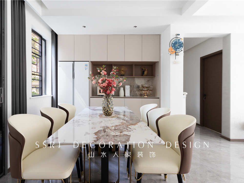 百秀城140平現代風格裝修效果圖