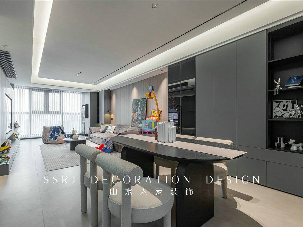 保利大都會129平現代風格裝修效果圖