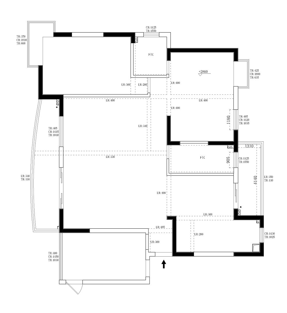聯通佳苑170平現代風格裝修效果圖