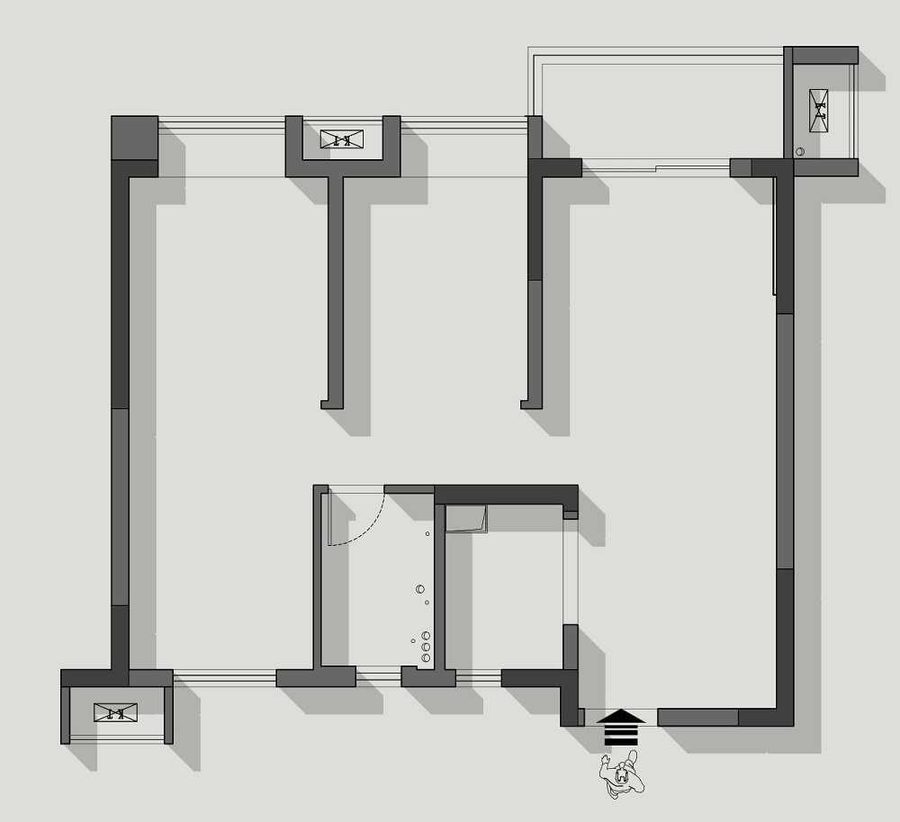 融創城94平法式復古風格裝修效果圖