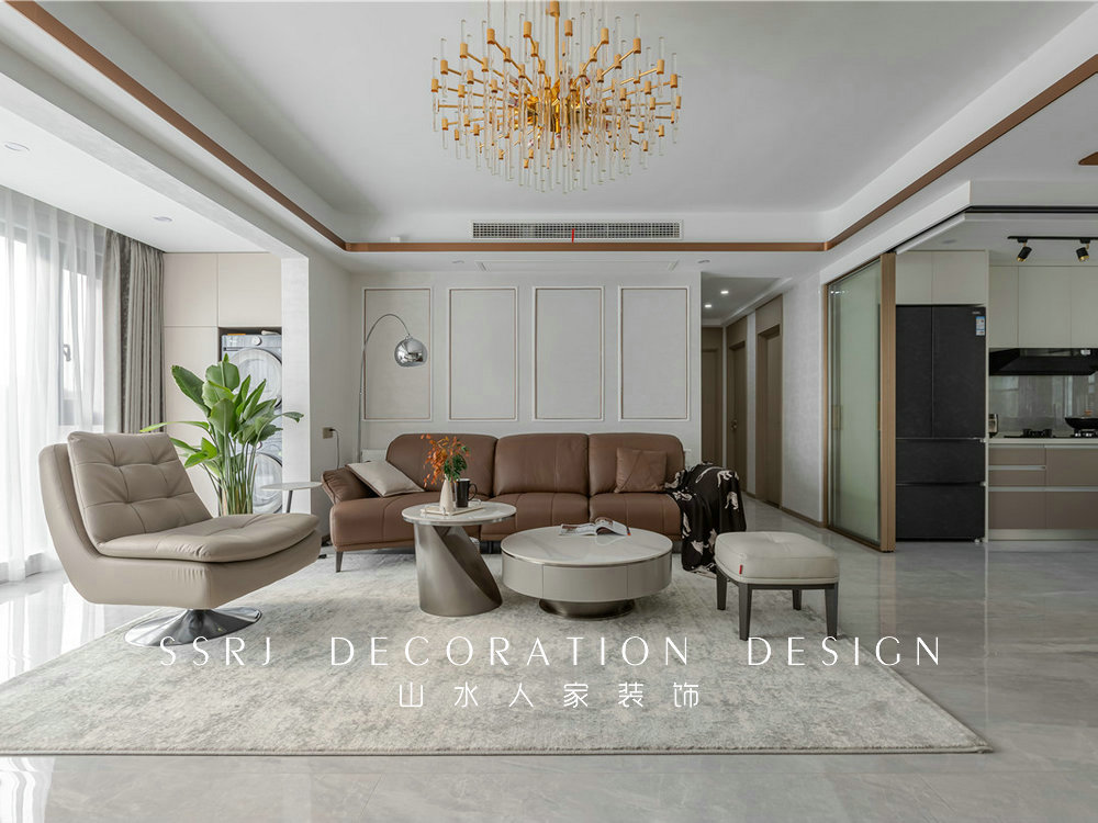 閱江府130平現代風格裝修效果圖