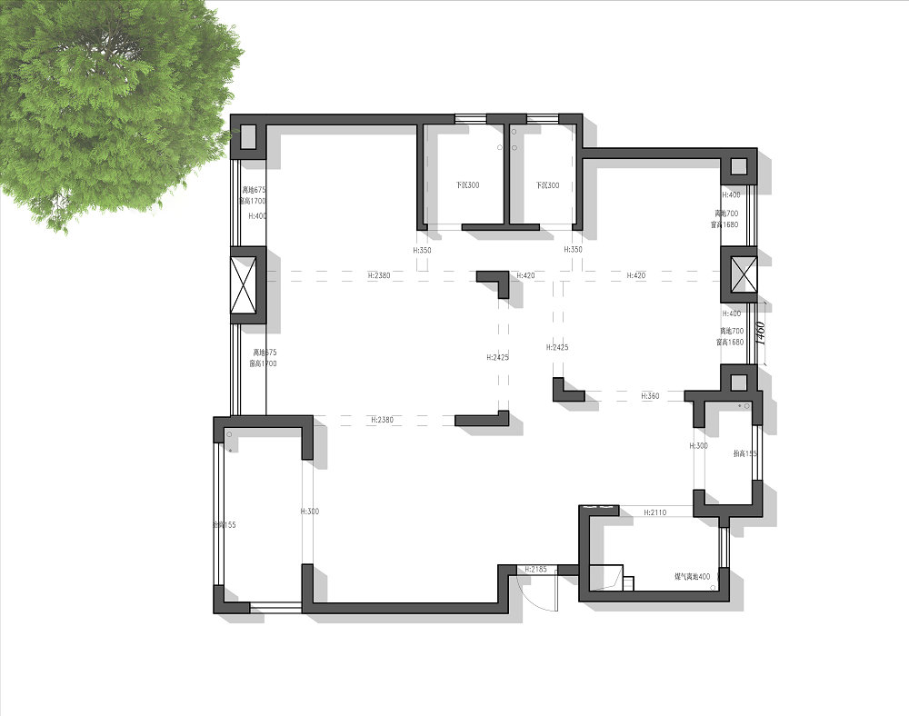 保利香頌143平美式輕奢風格裝修效果圖