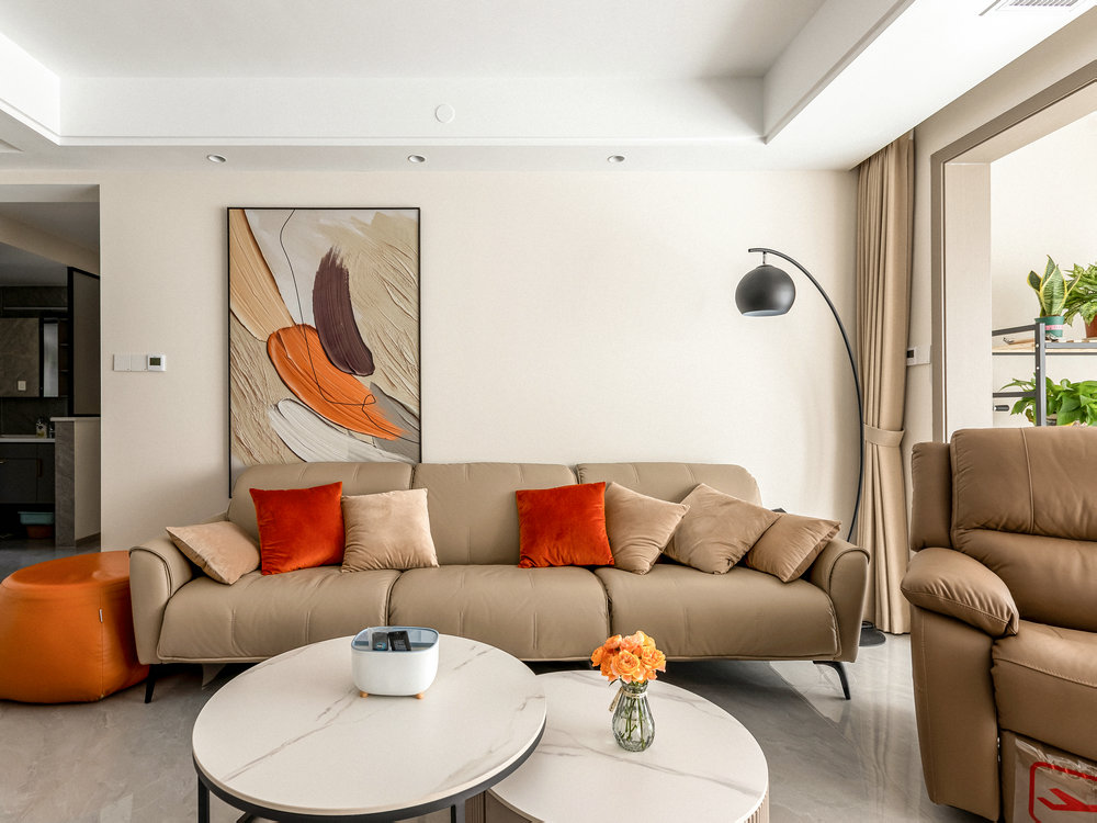 中建鉑公館128平現代風格裝修效果圖