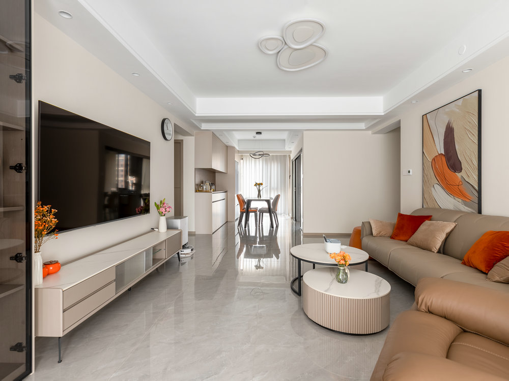 中建鉑公館128平現代風格裝修效果圖