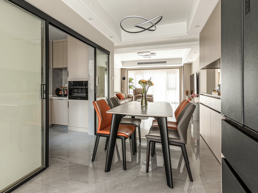 中建鉑公館128平現代風格裝修效果圖