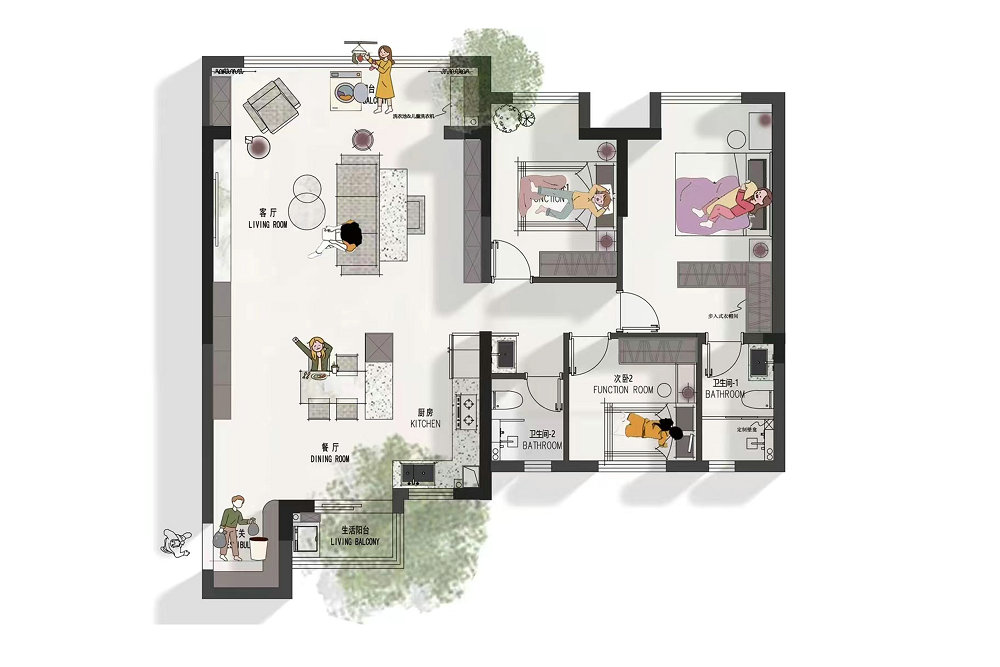 閱江府現代風格裝修效果圖