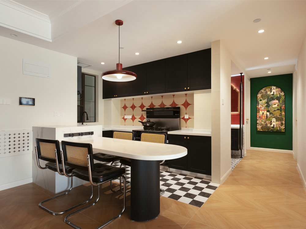 中建鉑公館106平法式復古風格裝修效果圖