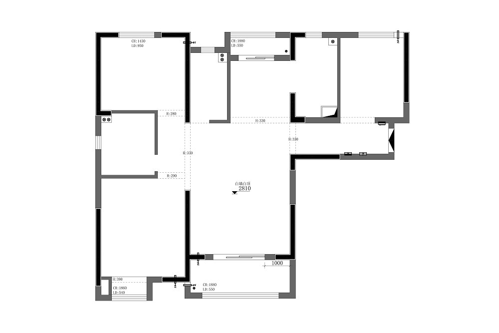 融科天域120平現代風格裝修效果圖